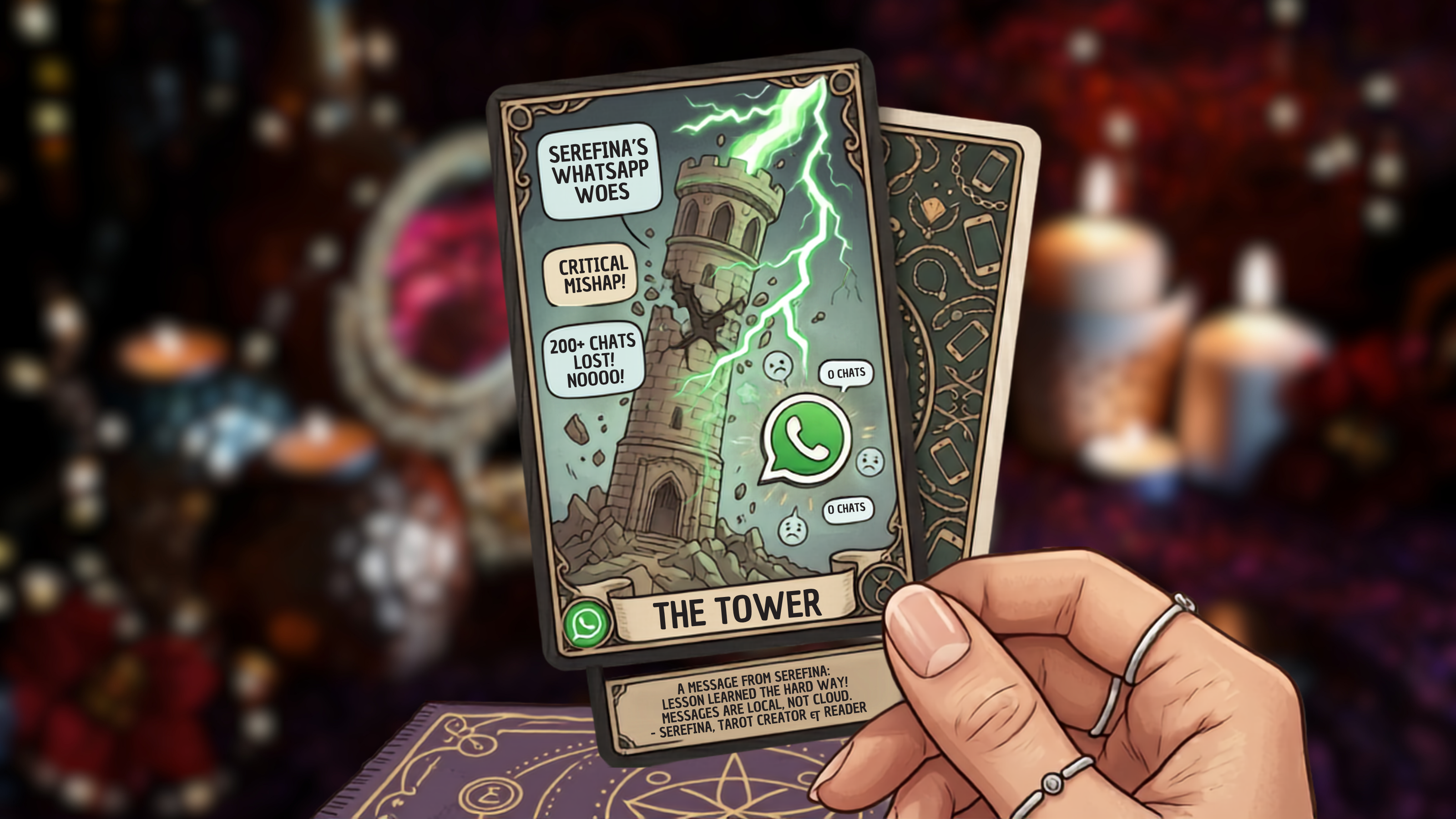 The Tower tarot card — WhatsApp Woes
